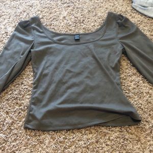 Shein green long sleeve top